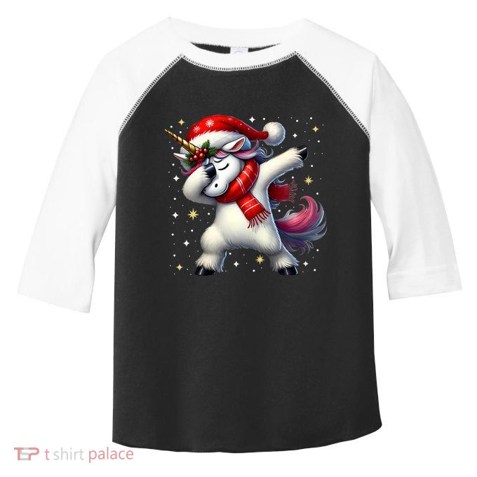 Dabbing Unicorn Magical Christmas Toddler Fine Jersey T-Shirt