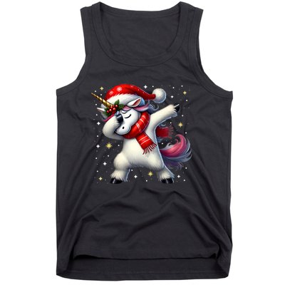 Dabbing Unicorn Magical Christmas Tank Top