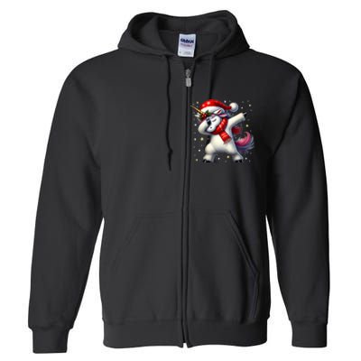 Dabbing Unicorn Magical Christmas Full Zip Hoodie