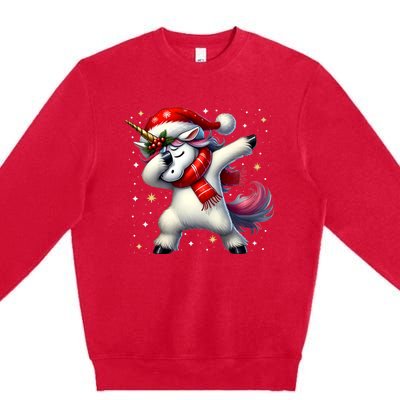 Dabbing Unicorn Magical Christmas Premium Crewneck Sweatshirt