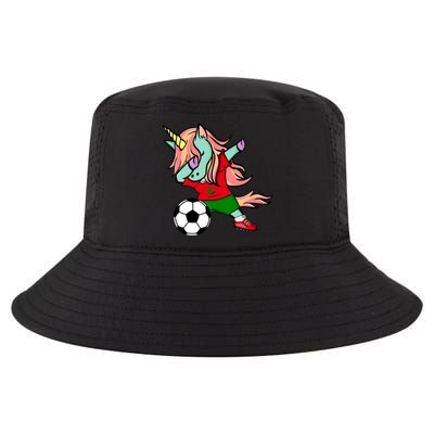 Dabbing Unicorn Morocco Soccer Fans Jersey Moroccan Football Gift Cool Comfort Performance Bucket Hat