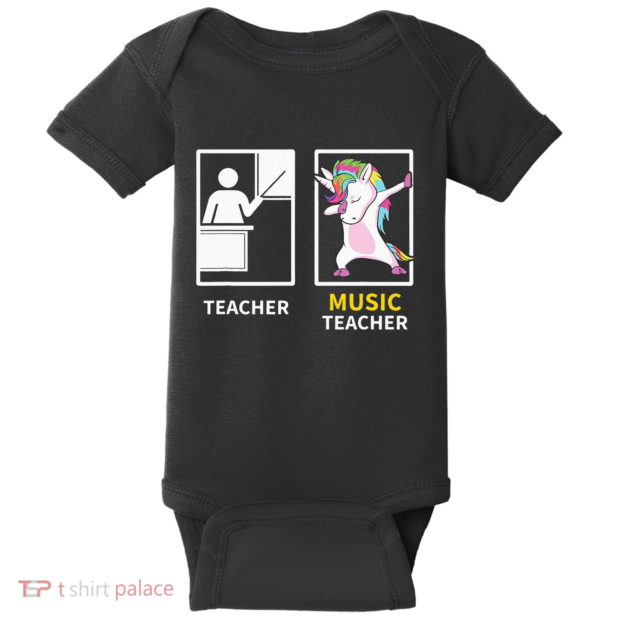 Dabbing Unicorn Music Teacher Gift Baby Bodysuit