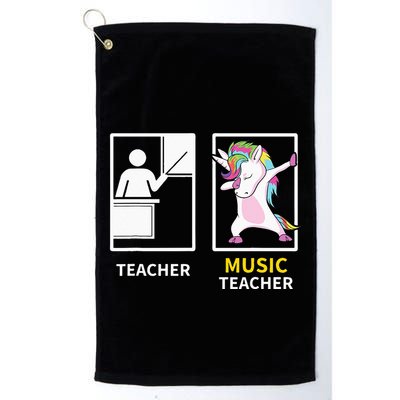 Dabbing Unicorn Music Teacher Gift Golf Towel