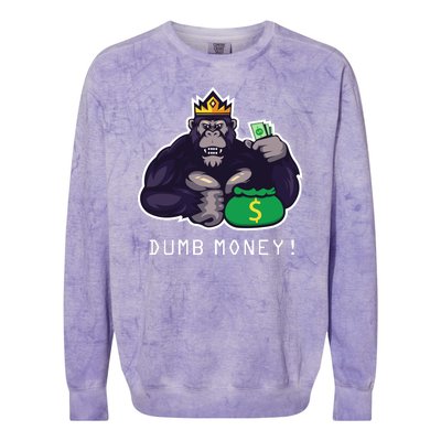 Dumb Money Ape Colorblast Crewneck Sweatshirt