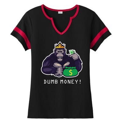 Dumb Money Ape Ladies Halftime Notch Neck Tee