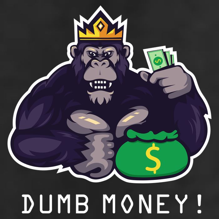 Dumb Money Ape 7 Panel Mesh Trucker Snapback Hat