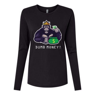 Dumb Money Ape Womens Cotton Relaxed Long Sleeve T-Shirt