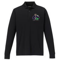 Dumb Money Ape Performance Long Sleeve Polo