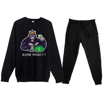 Dumb Money Ape Premium Crewneck Sweatsuit Set