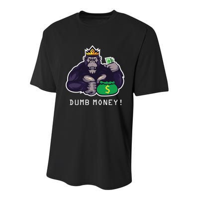 Dumb Money Ape Youth Performance Sprint T-Shirt