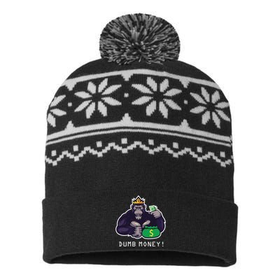 Dumb Money Ape USA-Made Snowflake Beanie