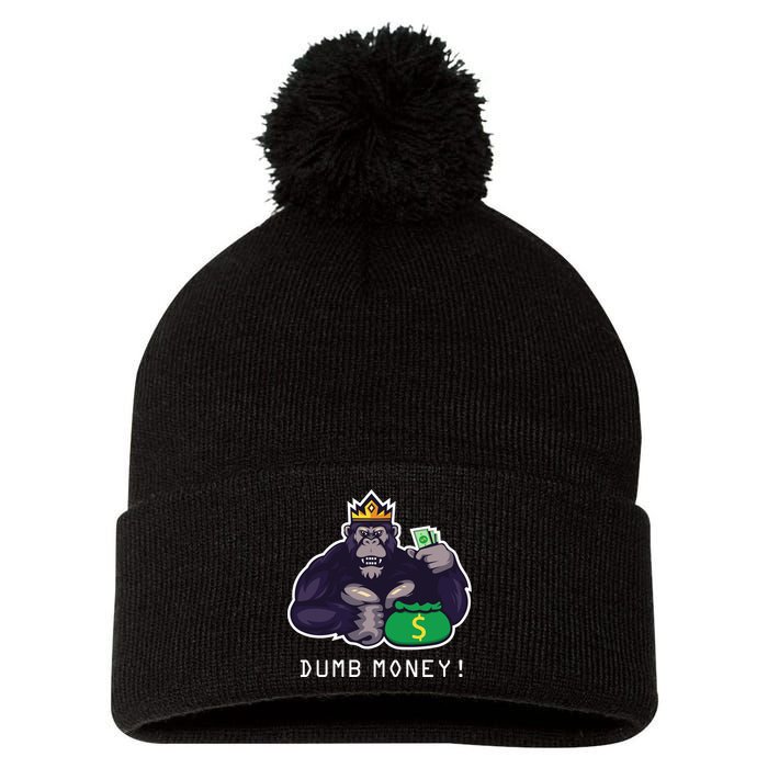 Dumb Money Ape Pom Pom 12in Knit Beanie