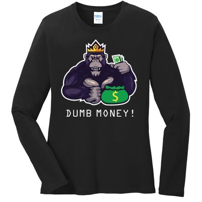 Dumb Money Ape Ladies Long Sleeve Shirt