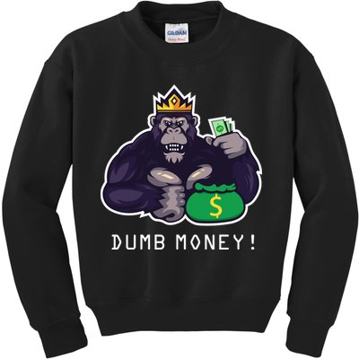 Dumb Money Ape Kids Sweatshirt