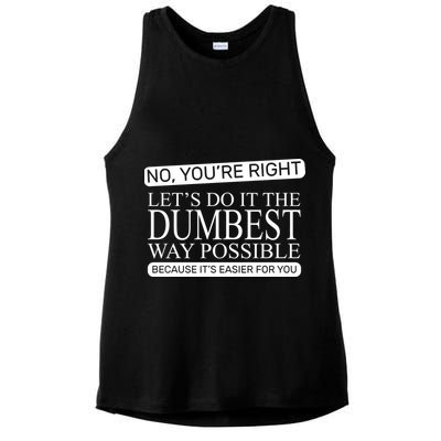 Dumbest Way Possible Ladies PosiCharge Tri-Blend Wicking Tank