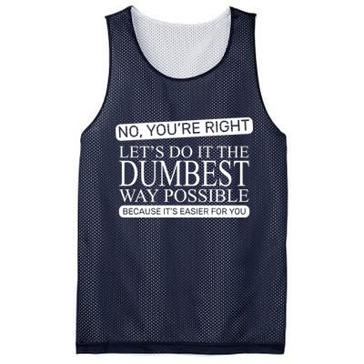 Dumbest Way Possible Mesh Reversible Basketball Jersey Tank