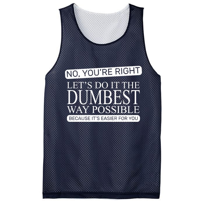 Dumbest Way Possible Mesh Reversible Basketball Jersey Tank