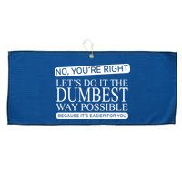Dumbest Way Possible Large Microfiber Waffle Golf Towel