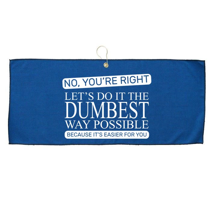 Dumbest Way Possible Large Microfiber Waffle Golf Towel