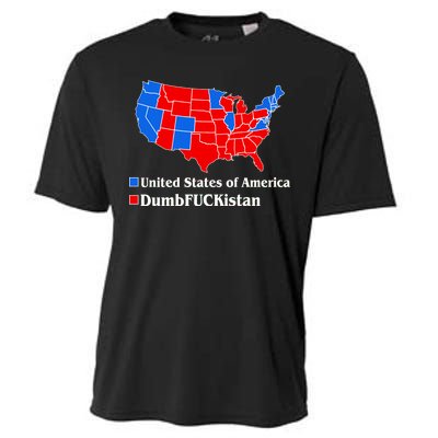 DumbFUCKistan Vs. United States of America Election Map Democrats Cooling Performance Crew T-Shirt