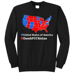 DumbFUCKistan Vs. United States of America Election Map Democrats Sweatshirt