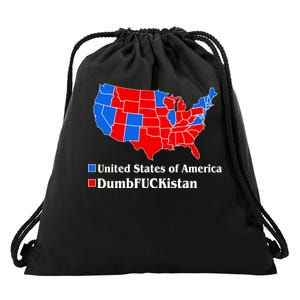 DumbFUCKistan Vs. United States of America Election Map Democrats Drawstring Bag