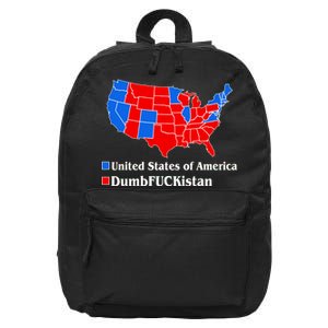 DumbFUCKistan Vs. United States of America Election Map Democrats 16 in Basic Backpack