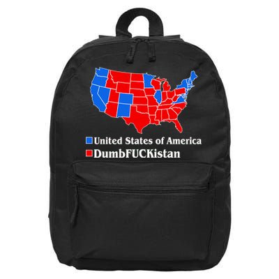 DumbFUCKistan Vs. United States of America Election Map Democrats 16 in Basic Backpack