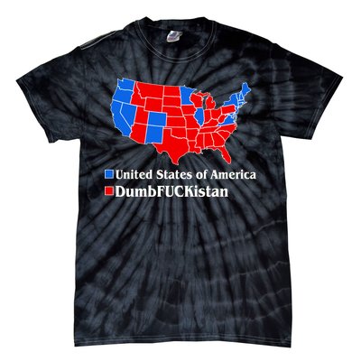 DumbFUCKistan Vs. United States of America Election Map Democrats Tie-Dye T-Shirt