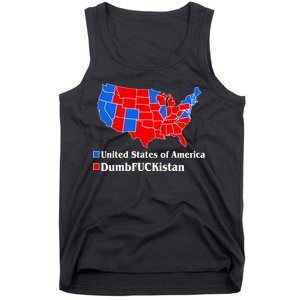 DumbFUCKistan Vs. United States of America Election Map Democrats Tank Top