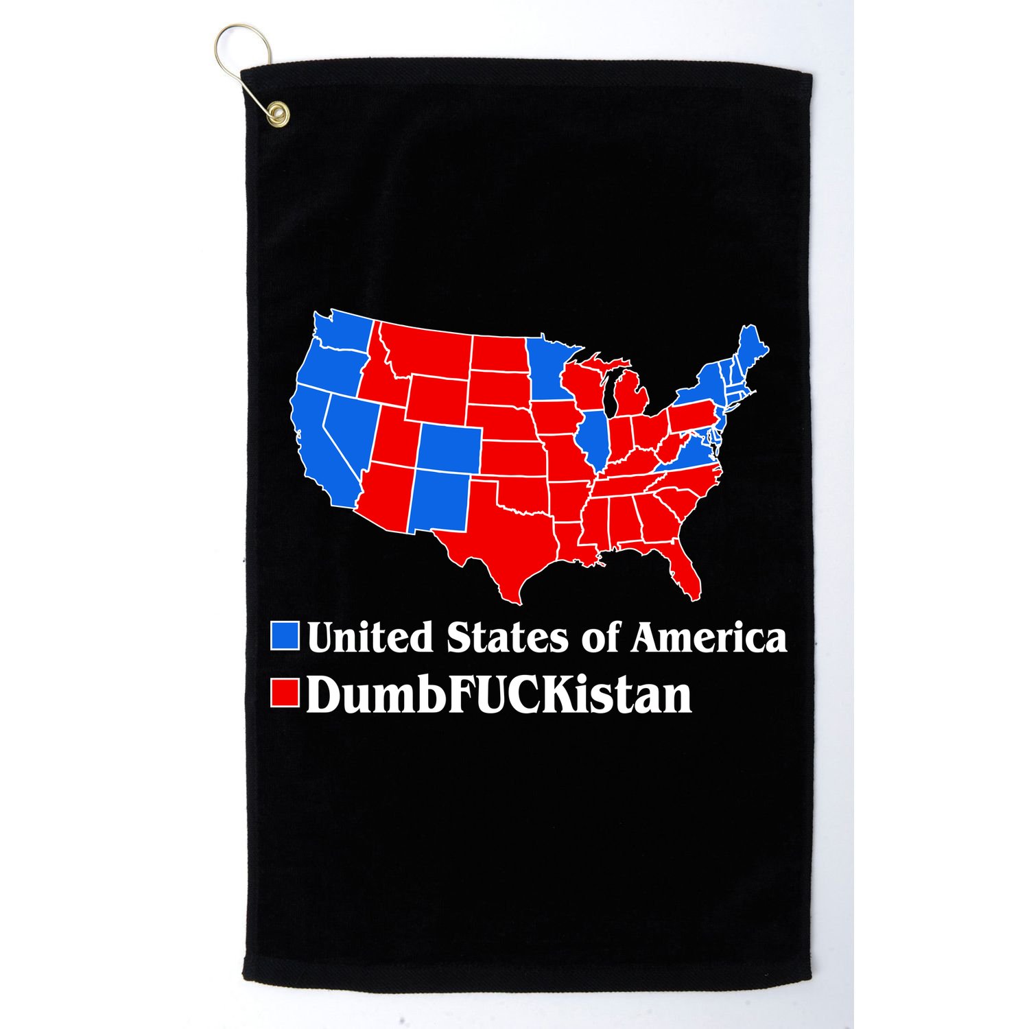 DumbFUCKistan Vs. United States of America Election Map Democrats Golf Towel