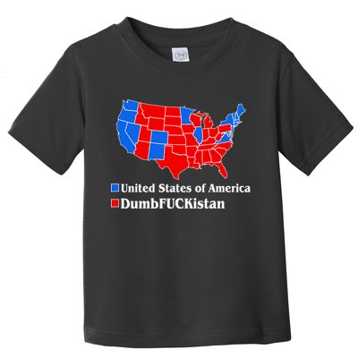 DumbFUCKistan Vs. United States of America Election Map Democrats Toddler T-Shirt