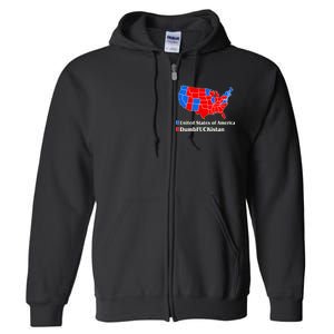 DumbFUCKistan Vs. United States of America Election Map Democrats Full Zip Hoodie