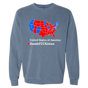 DumbFUCKistan Vs. United States of America Election Map Democrats Garment-Dyed Sweatshirt