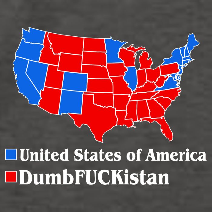 DumbFUCKistan Vs. United States of America Election Map Democrats Vector Backpack