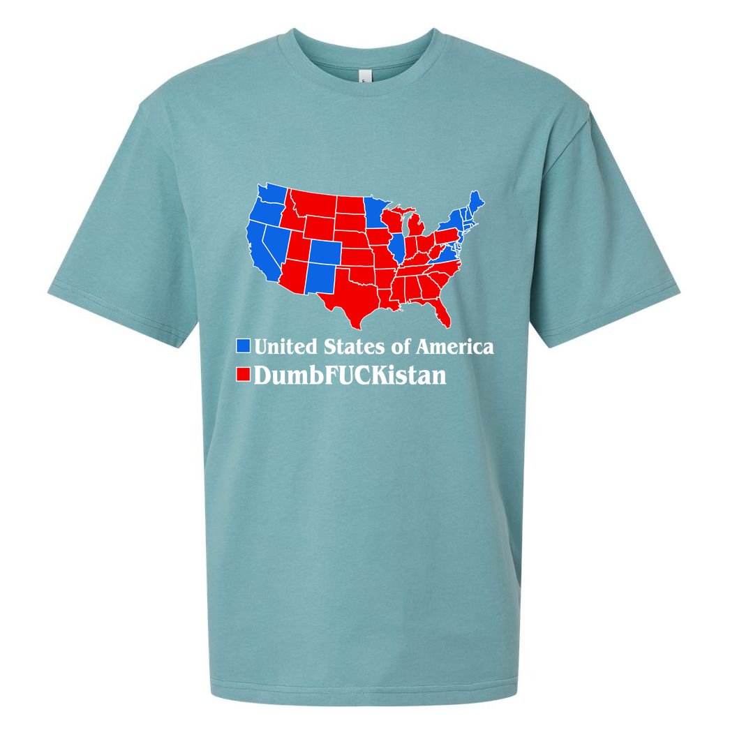 DumbFUCKistan Vs. United States of America Election Map Democrats Sueded Cloud Jersey T-Shirt