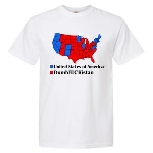 DumbFUCKistan Vs. United States of America Election Map Democrats Garment-Dyed Heavyweight T-Shirt