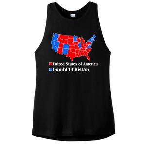 DumbFUCKistan Vs. United States of America Election Map Republicans Ladies PosiCharge Tri-Blend Wicking Tank