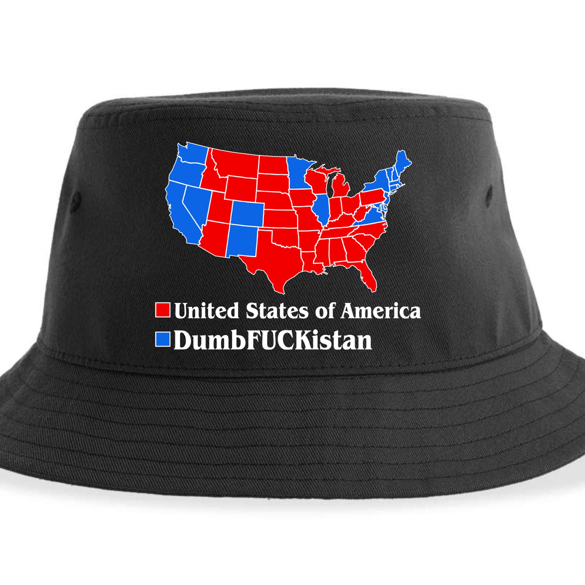 DumbFUCKistan Vs. United States of America Election Map Republicans Sustainable Bucket Hat