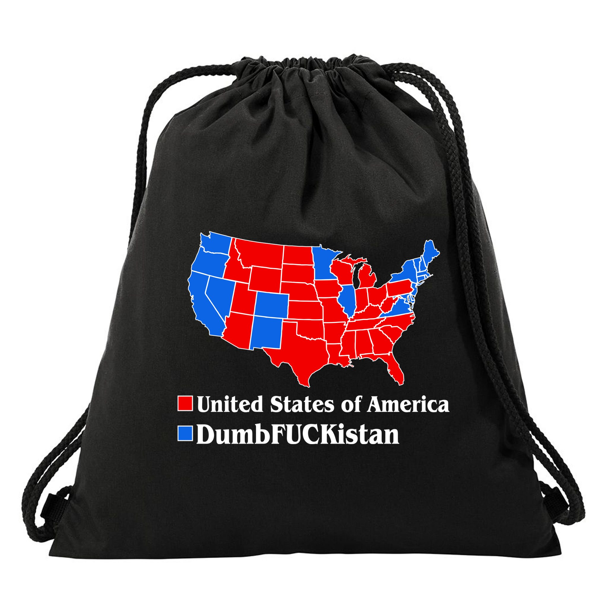 DumbFUCKistan Vs. United States of America Election Map Republicans Drawstring Bag