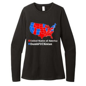 DumbFUCKistan Vs. United States of America Election Map Republicans Womens CVC Long Sleeve Shirt