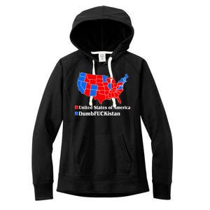 DumbFUCKistan Vs. United States of America Election Map Republicans Women's Fleece Hoodie