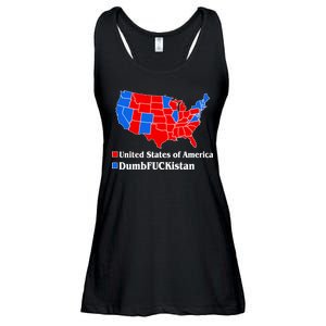 DumbFUCKistan Vs. United States of America Election Map Republicans Ladies Essential Flowy Tank