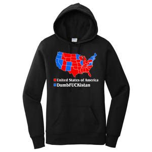 DumbFUCKistan Vs. United States of America Election Map Republicans Women's Pullover Hoodie