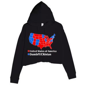 DumbFUCKistan Vs. United States of America Election Map Republicans Crop Fleece Hoodie