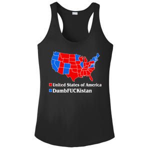 DumbFUCKistan Vs. United States of America Election Map Republicans Ladies PosiCharge Competitor Racerback Tank