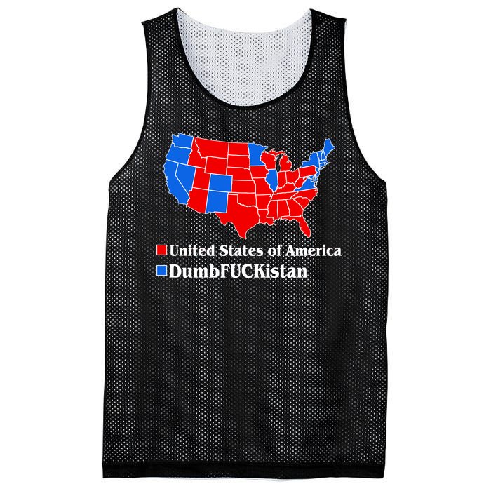 DumbFUCKistan Vs. United States of America Election Map Republicans Mesh Reversible Basketball Jersey Tank