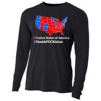 DumbFUCKistan Vs. United States of America Election Map Republicans Cooling Performance Long Sleeve Crew