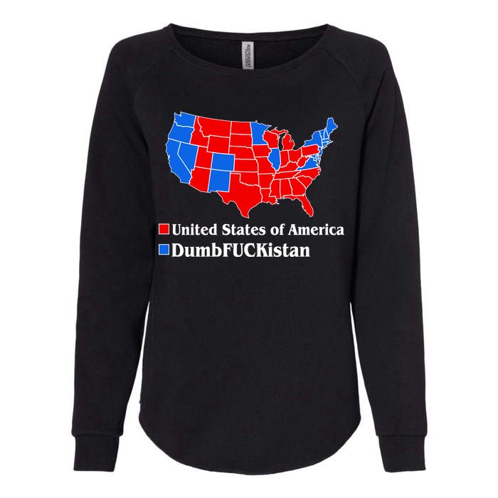 DumbFUCKistan Vs. United States of America Election Map Republicans Womens California Wash Sweatshirt