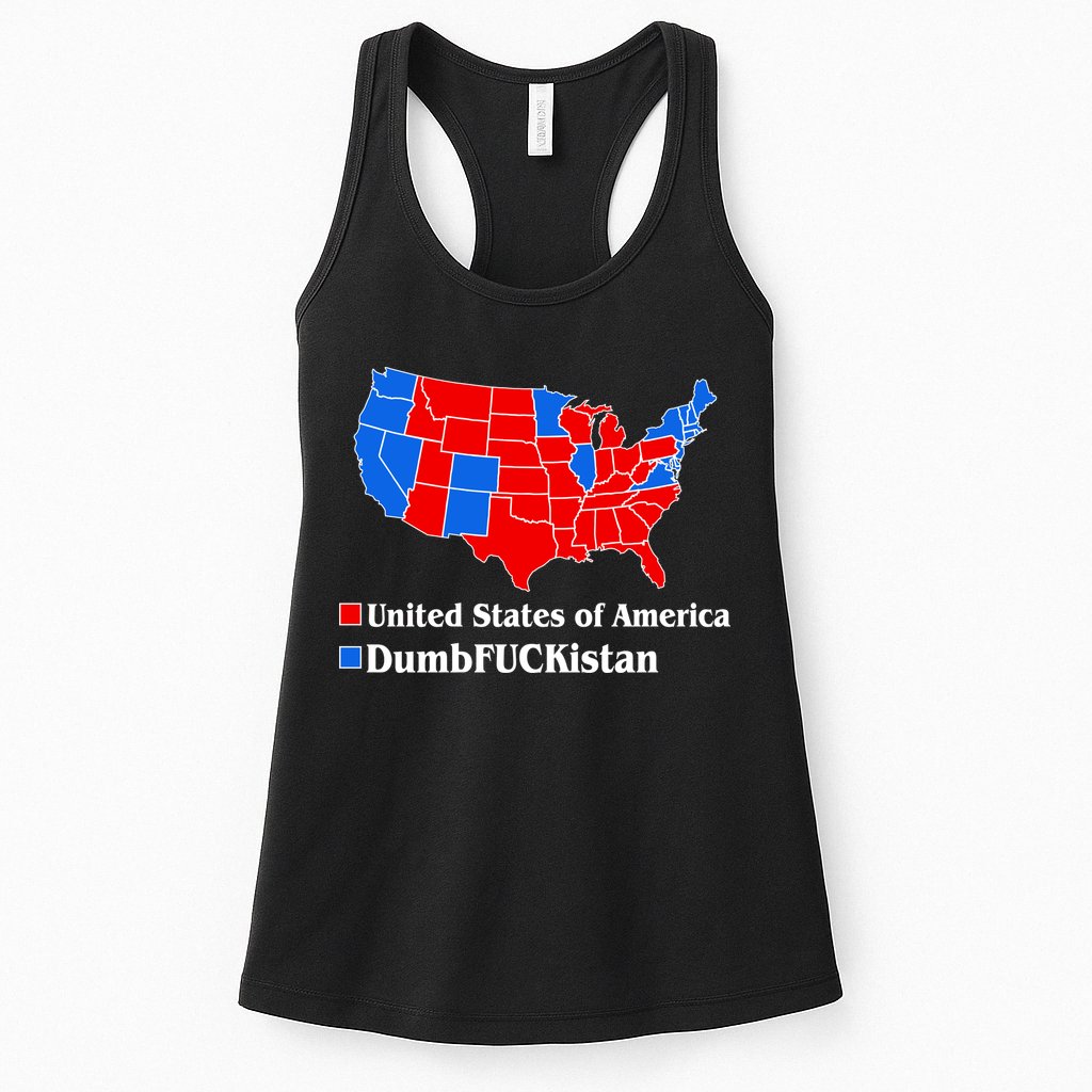 DumbFUCKistan Vs. United States of America Election Map Republicans Womens Tank Top